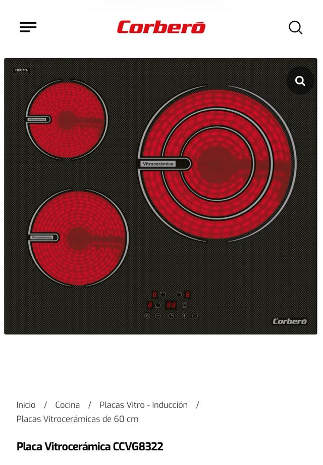 Placa Vitrocerámica Corberó CCVG8322