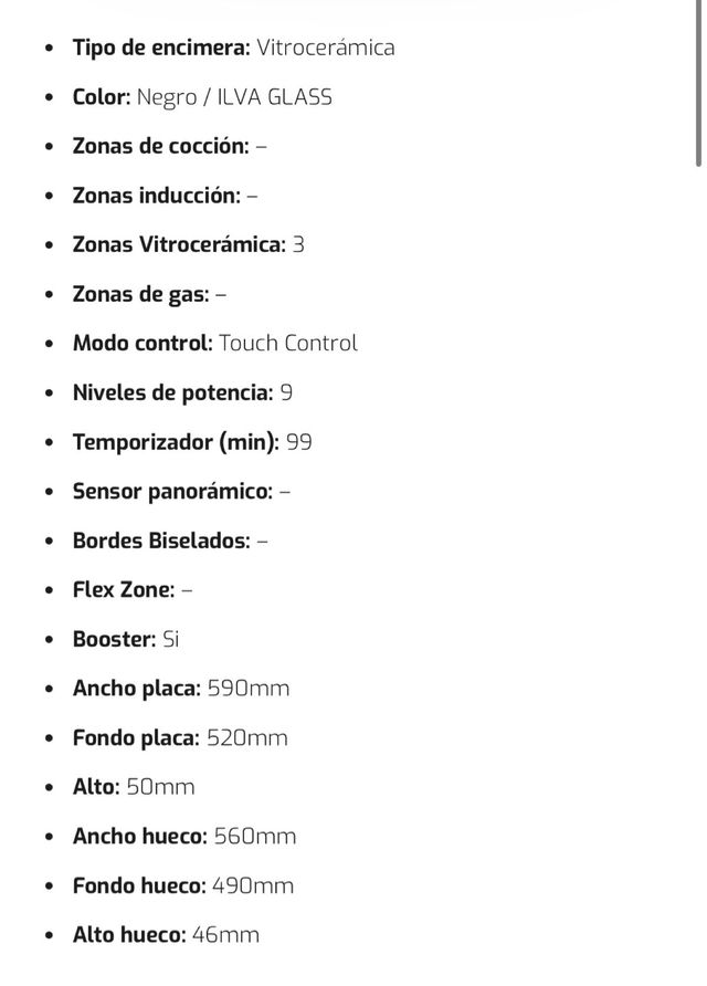 Placa Vitrocerámica Corberó CCVG8322