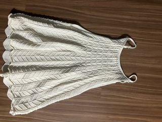 Top de ganchillo blanco talla única