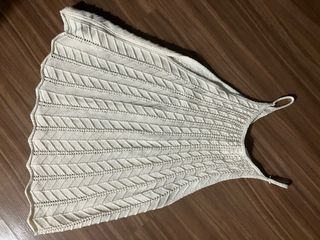 Top de ganchillo blanco talla única