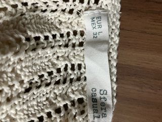 Top de ganchillo blanco talla única