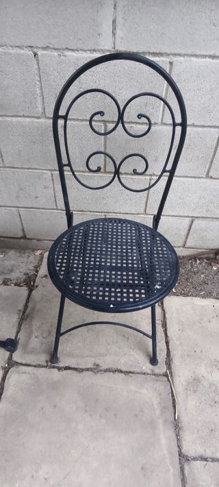 Mesa y sillas jardín forja mosaico