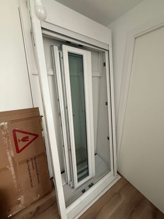 2 Puertas ventanas PVC oscilobatiente 2,28cm