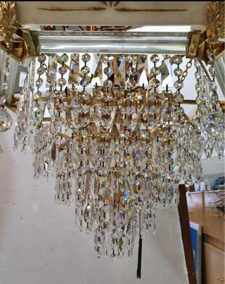 Lámpara Alabastro y Strass Swarovski