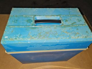 Nevera Portátil 15L Azul y Blanca