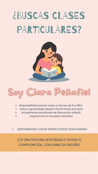 Clases particulares y cuidadora en Málaga 