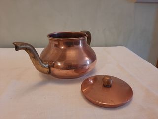 Teiera vintage rame e ottone