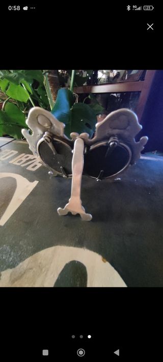 Portafoto vintage doppio in metallo Per foto 6 x 4'5 cm