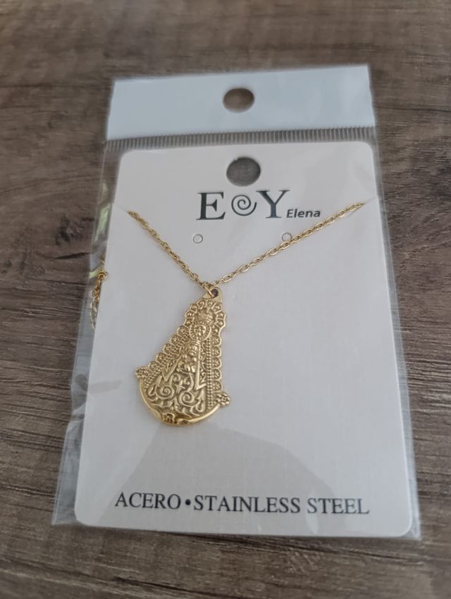 Collar Virgen del Rocío Acero Inoxidable