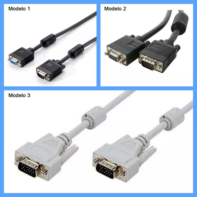 Cable VGA D-SUB Diferentes conectores y longitudes