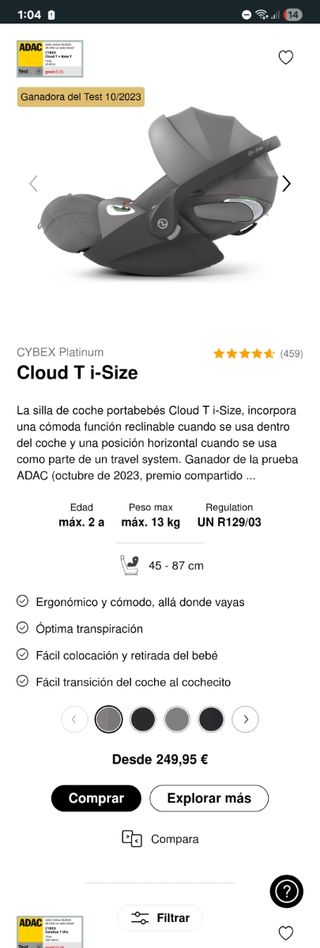 Cybex Cloud T i-Size Silla de Coche