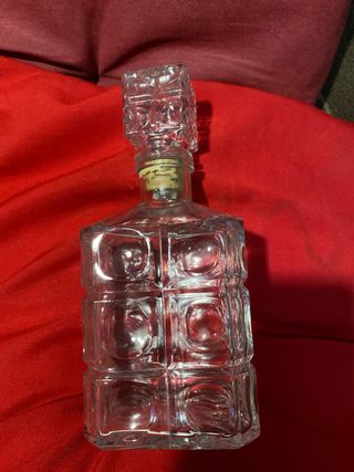 Jarra de cristal y licorera vintage