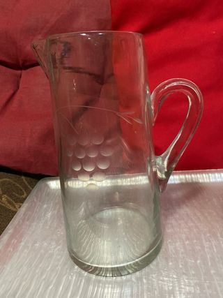 Jarra de cristal y licorera vintage