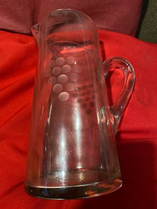 Jarra de cristal y licorera vintage