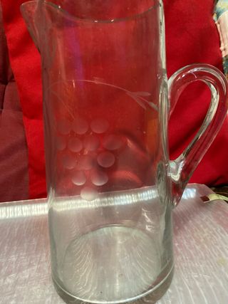 Jarra de cristal y licorera vintage