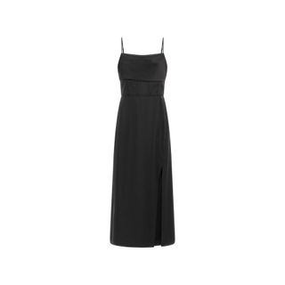 Vestido Guess Negro Largo Entallado