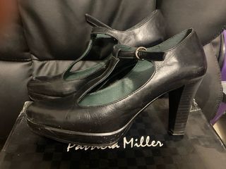 Zapatos Patricia Miller Tacon Tira Negra Talla 40