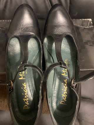Zapatos Patricia Miller Tacon Tira Negra Talla 40