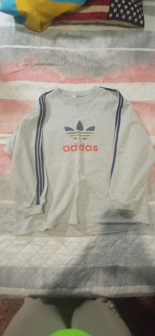 Sudadera Adidas vintage Gris y Azul