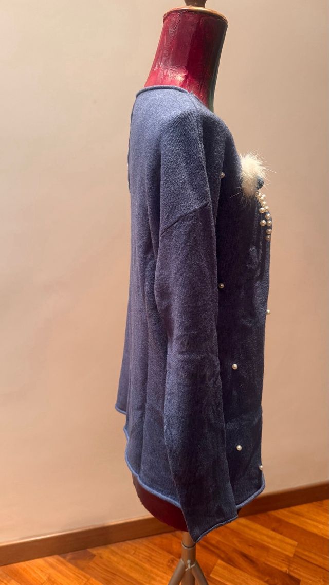 Maglia blu  con dettagli XL