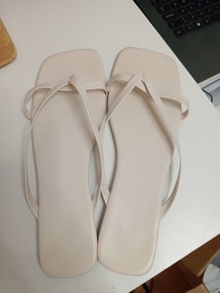 Sandalias mujer talla 41 Blanco Crudo