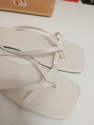 Sandalias mujer talla 41 Blanco Crudo
