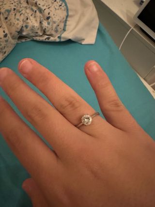 Anillo de compromiso plata