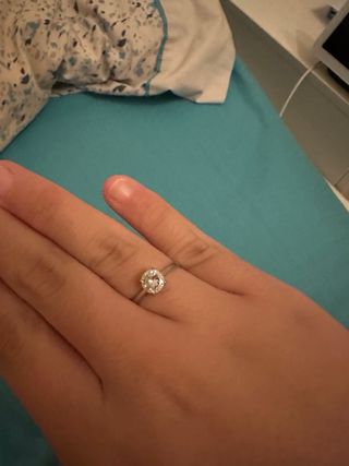 Anillo de compromiso plata