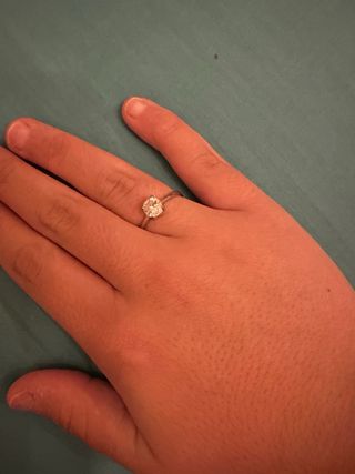 Anillo de compromiso plata