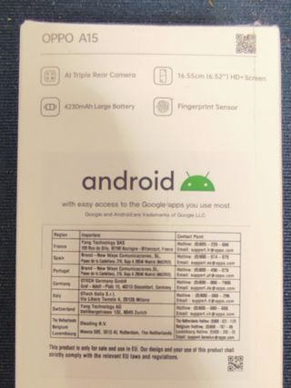 Ridotto! Telefono cellulare OPPO A15 3GB 32GB