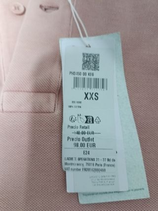 Polo Lacoste XS Rosa