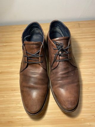 Zapatos clásicos de Piel Marrón Talla 45 Botines
