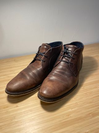 Zapatos clásicos de Piel Marrón Talla 45 Botines