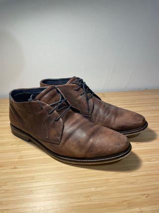 Zapatos clásicos de Piel Marrón Talla 45 Botines