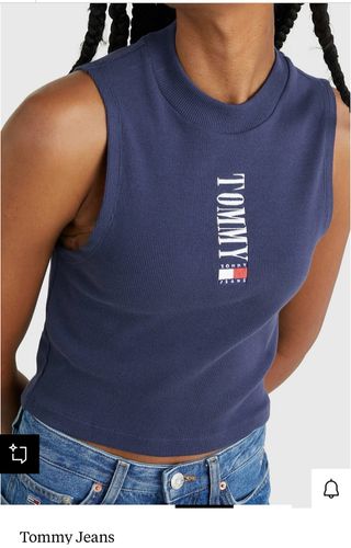 Top Tommy Jeans Azul Talla M.

