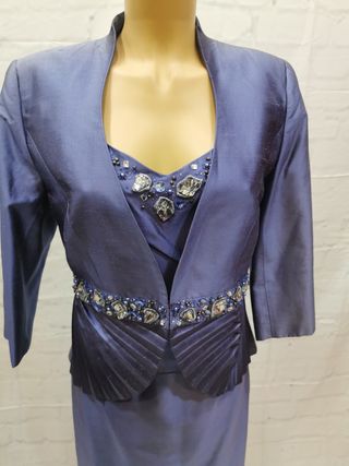 LIQUIDACION! Traje Alta Costura de seda talla 40