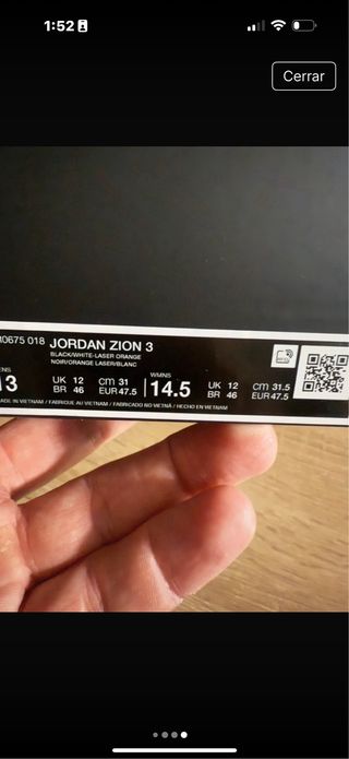 Zapatillas Nike Jordan Zion 3 Negras y Blancas