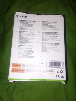 Cargador Batería Externa Nacon Xbox