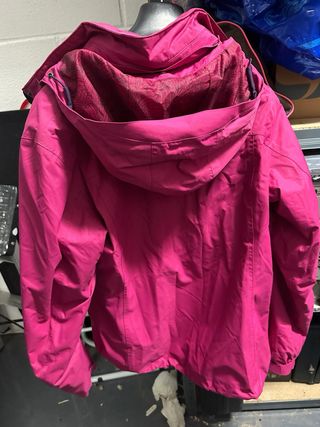 Abrigo cazadora rosa con forro polar