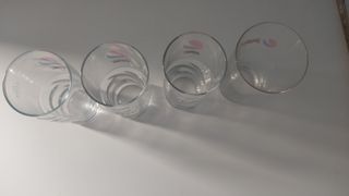 Lote de 4 vasos fabricante Pepsi Max de cristal.