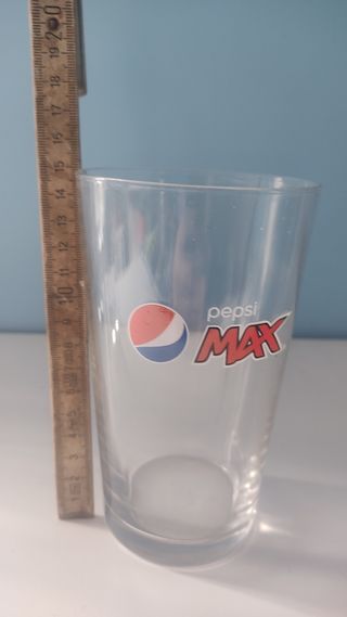 Lote de 4 vasos fabricante Pepsi Max de cristal.