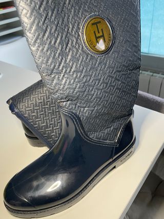 Botas de agua Tommy Hilfiger azul y oro