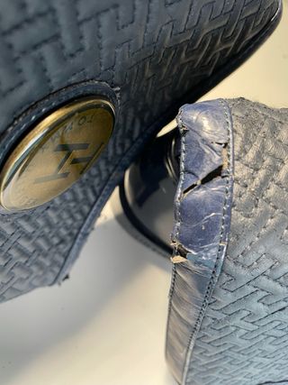 Botas de agua Tommy Hilfiger azul y oro