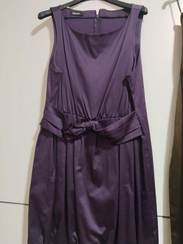 Vestido morado Blanco