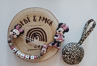 Pack Chupetero con portachupetero de leopardo