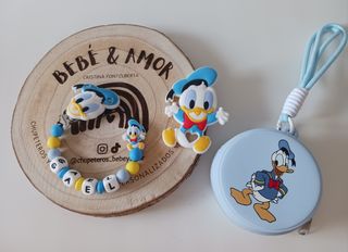 Pack Chupetero y Portachupetes Donald