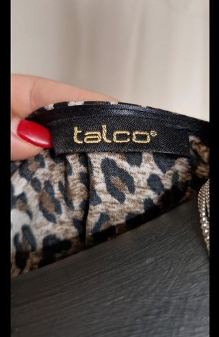 Abito Talco leopardato con pizzo – Taglia XS