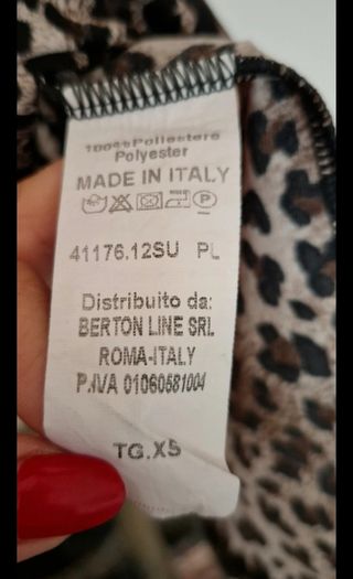 Abito Talco leopardato con pizzo – Taglia XS