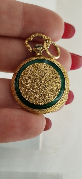 Orologio da taschino antico smaltato
