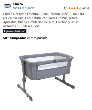 Mini culla Chicco Next2Me Essential Grey